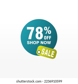 78 discount, Sales Vector badges for Labels, , Stickers, Banners, Tags, Web Stickers, New offer. Discount origami sign banner 