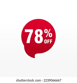 78 discount, Sales Vector badges for Labels, , Stickers, Banners, Tags, Web Stickers, New offer. Discount origami sign banner 