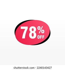 78 discount, Sales Vector badges for Labels, , Stickers, Banners, Tags, Web Stickers, New offer. Discount origami sign banner 