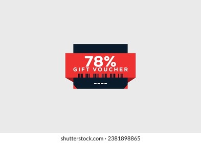 78% Gift Voucher Minimalist signs and symbols design with fantastic color combination and style