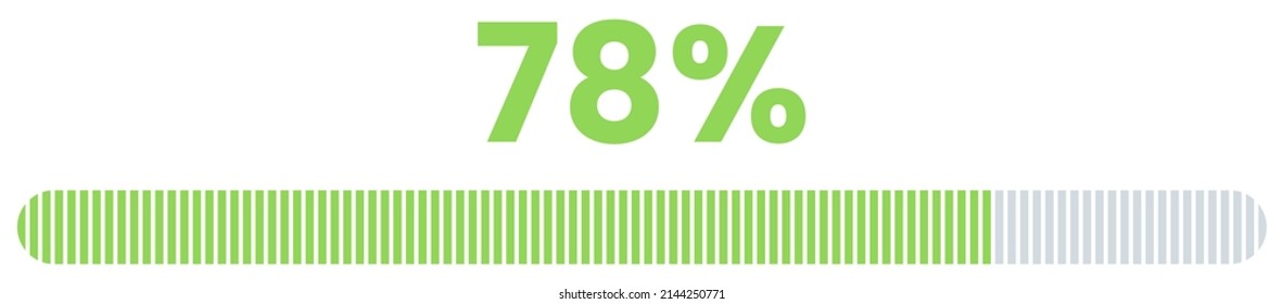 78% Loading. 78% progress bar Infographics vector, 78 Percentage ready to use for web design ux-ui