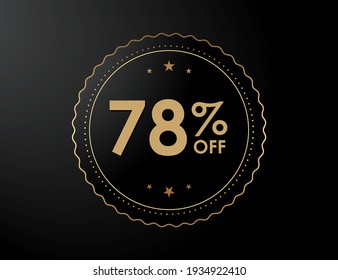 78% off sign, 78 percent Discount special offer vector illustration