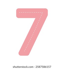 7,8 trace numberic pra school. vector illustration