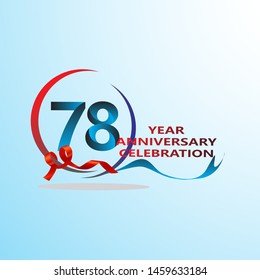 78 Year Anniversary celebration Vector Template Design Illustration