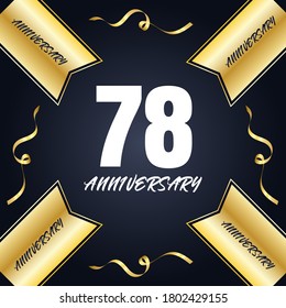 78 year anniversary celebration, vector design for celebrations, invitation cards and greeting cards