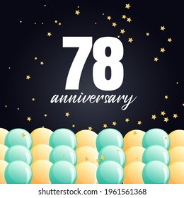 78 year anniversary celebration, vector design for celebrations, invitation cards and greeting cards