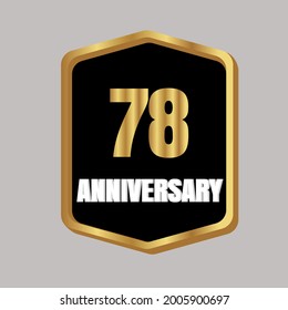 78 year anniversary celebration, vector design for celebrations, invitation cards and greeting cards