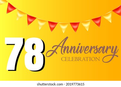 78 year anniversary celebration, vector design for celebrations, invitation cards and greeting cards