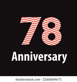 78 year anniversary celebration, vector design for celebrations, invitation cards and greeting cards