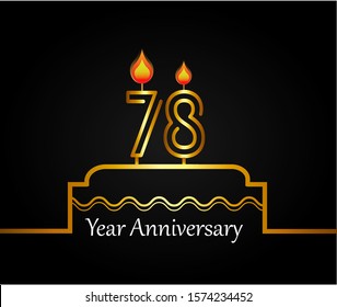 78 year anniversary design template