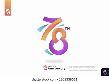 78 year anniversary design template