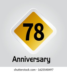 78 Year Anniversary Vector Template Design Illustration