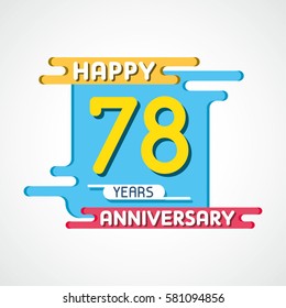 78 Years Anniversary Celebration Design.