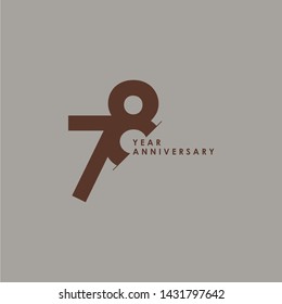 78 Years Anniversary Celebration Vector Template Design Illustration