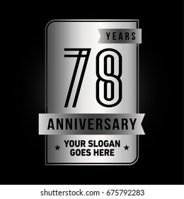 78 years anniversary design template. Vector and illustration.