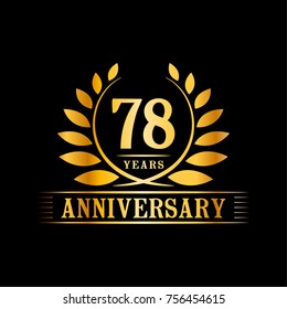 78 years anniversary logo template.