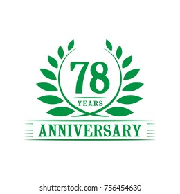 78 years anniversary logo template.