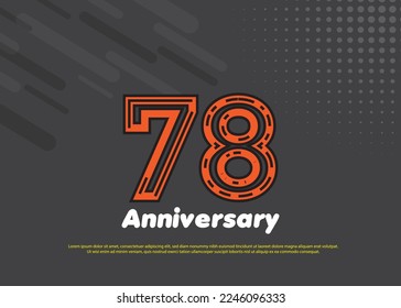 78 Years Anniversary Vector Template Design Illustration