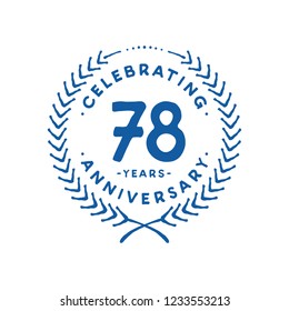 78 years design template. 78th vector and illustration.
