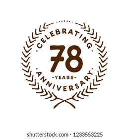 78 years design template. 78th vector and illustration.