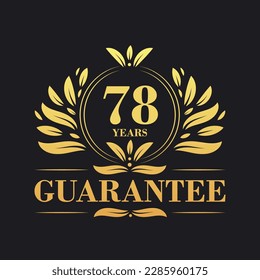 78 Years Guarantee Logo vector,  78 Years Guarantee sign symbol