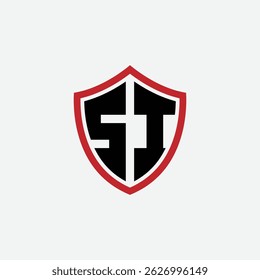782 shield logo shape letter alphabet educational learning S I