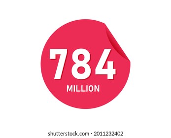 784 million texts on the white background svg