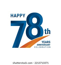 78th Anniversary Logo, Perfect logo design for anniversary celebration, vector illustration