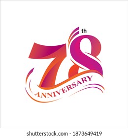 Diseño vectorial del logo de 78 años