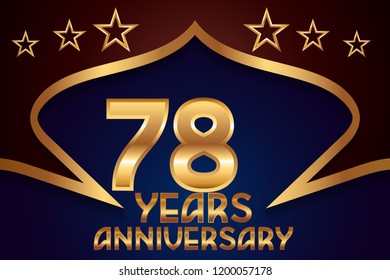 78th Anniversary numbers. background for anniversary