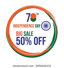 78th independence day big sale offer 50% off sale poster