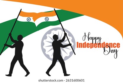 78° Día de la Independencia de India, 15 de agosto Plantilla para el Sitio web y los medios sociales.