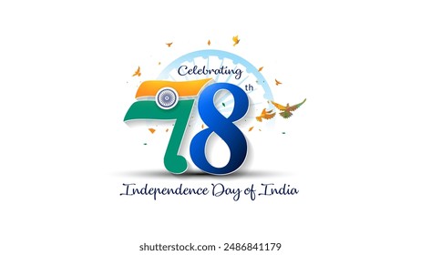 78th Independence Day of India celebration greeting.