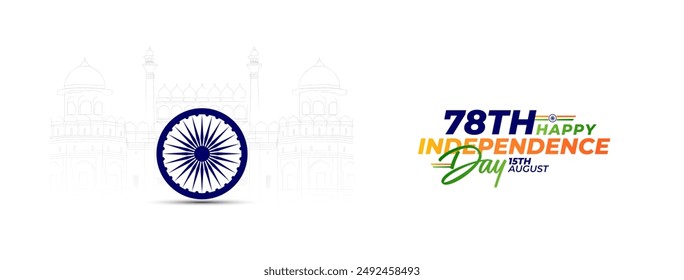 78th Indian Independence Day 15th August Social Media Post, Poster, Banner, Web Banner , Print Design