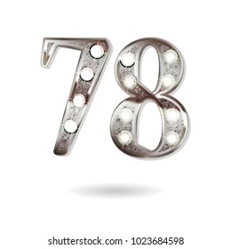 78th silver anniversary logo, ten years birthday celebration 