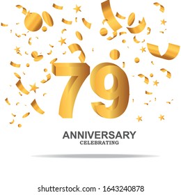 79 anniversary celebration vector concept template design illustration
