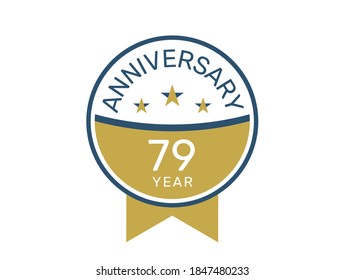 79 anniversary logo vector templates, 79 years anniversary design 
