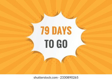 79 days to go countdown template. 79 day Countdown left days banner design