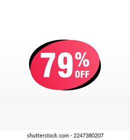 79 discount, Sales Vector badges for Labels, , Stickers, Banners, Tags, Web Stickers, New offer. Discount origami sign banner 