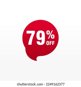 79 descuento, distintivos de vectores de venta para etiquetas, , pegatinas, banners, etiquetas, etiquetas, etiquetas web, nueva oferta. Banner de signo de origami de descuento 