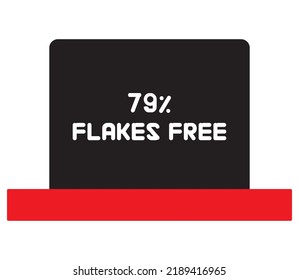 79% Flakes Free sign tag warning banner vector art illustration Isolated on White Background in various color