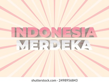 79 independence day of indonesia text effect background design