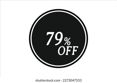 79% Off, Sale Discount Banner. Discount offer price, special offer sales promotions. vector template illustration