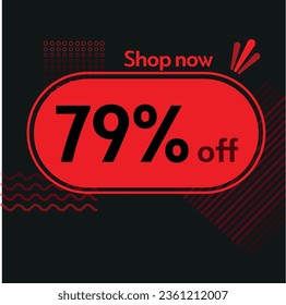 79% Shop jetzt Vektorrot und schwarze Elemente schwarz Freitag kaufen jetzt Online Shop Aufkleber Marketing