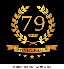 Ilustración del logotipo del 79° aniversario. adecuado para usted