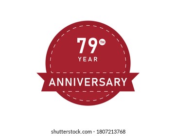79 year anniversary Badge. 79 years anniversary