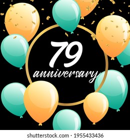 79 year anniversary celebration, vector design for celebrations, invitation cards and greeting cards