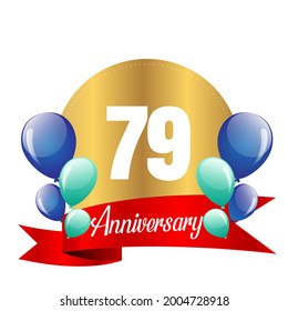 79 year anniversary celebration, vector design for celebrations, invitation cards and greeting cards