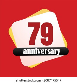 79 year anniversary celebration, vector design for celebrations, invitation cards and greeting cards