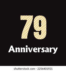 79 year anniversary celebration, vector design for celebrations, invitation cards and greeting cards
